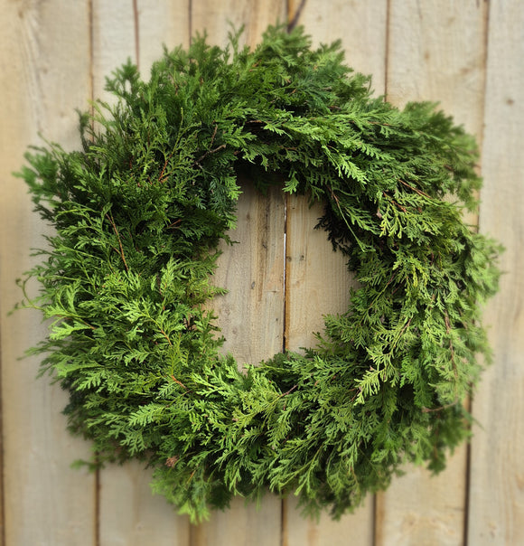 Non decorated Cedar Wreath 30