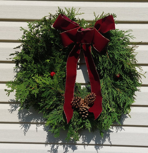 Contemporary Cedar Wreath 22