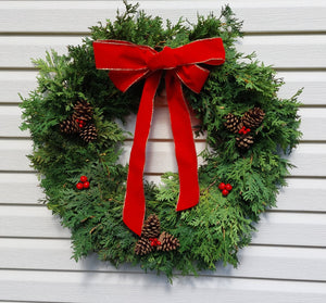 Traditional Cedar Wreath 30"